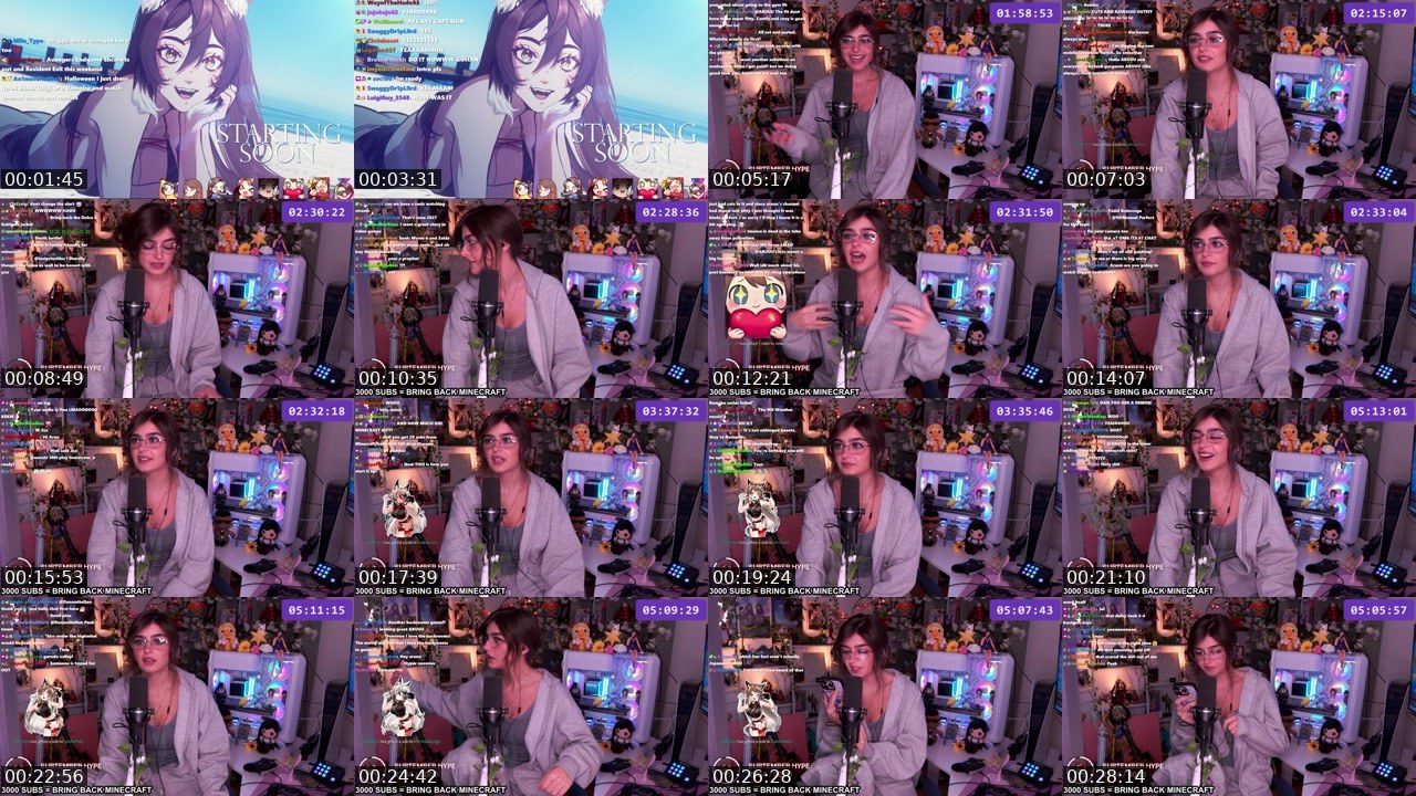 Contact-sheet preview of ARUUU's Twitch recording