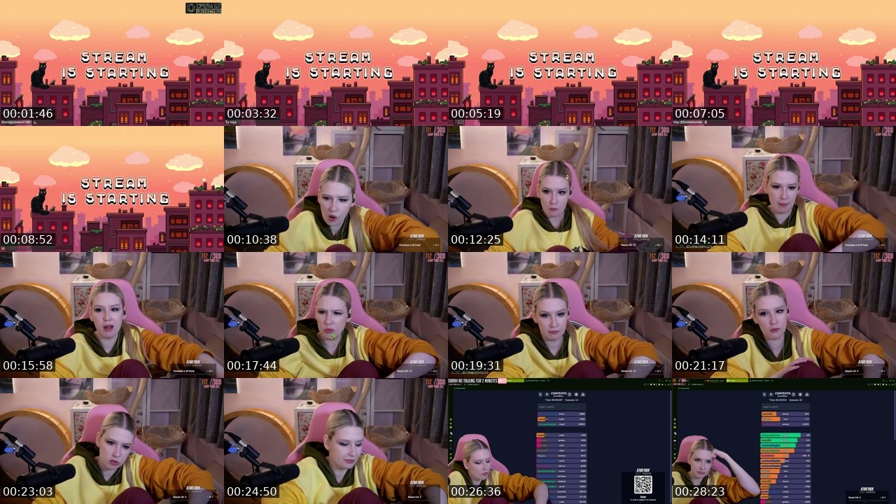 Contact-sheet preview of DomesticBliss's Twitch recording