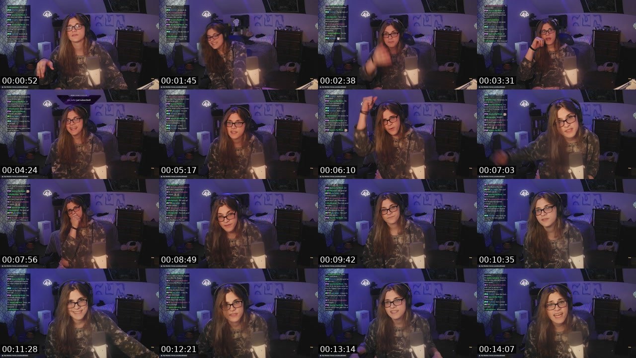 Contact-sheet preview of DeCatfinated's Twitch recording