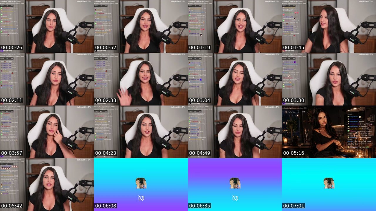 Contact-sheet preview of MistieSage's Twitch recording