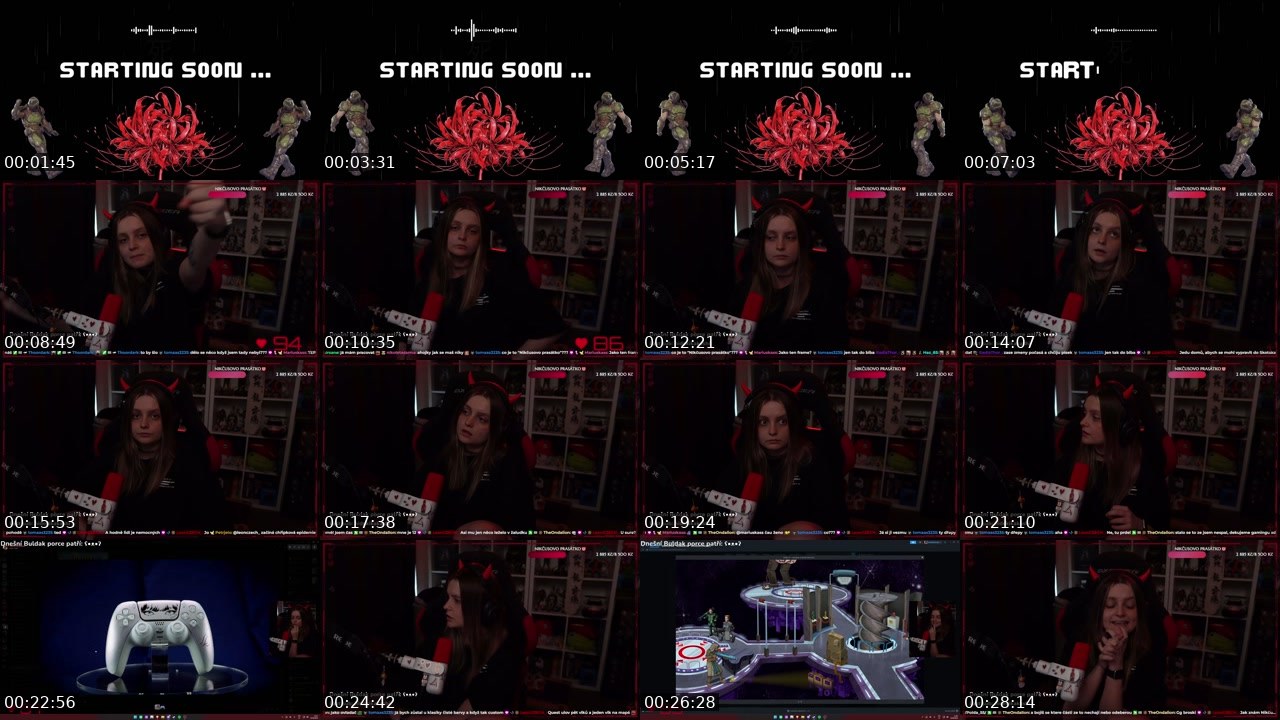 Contact-sheet preview of Mullersie's Twitch recording