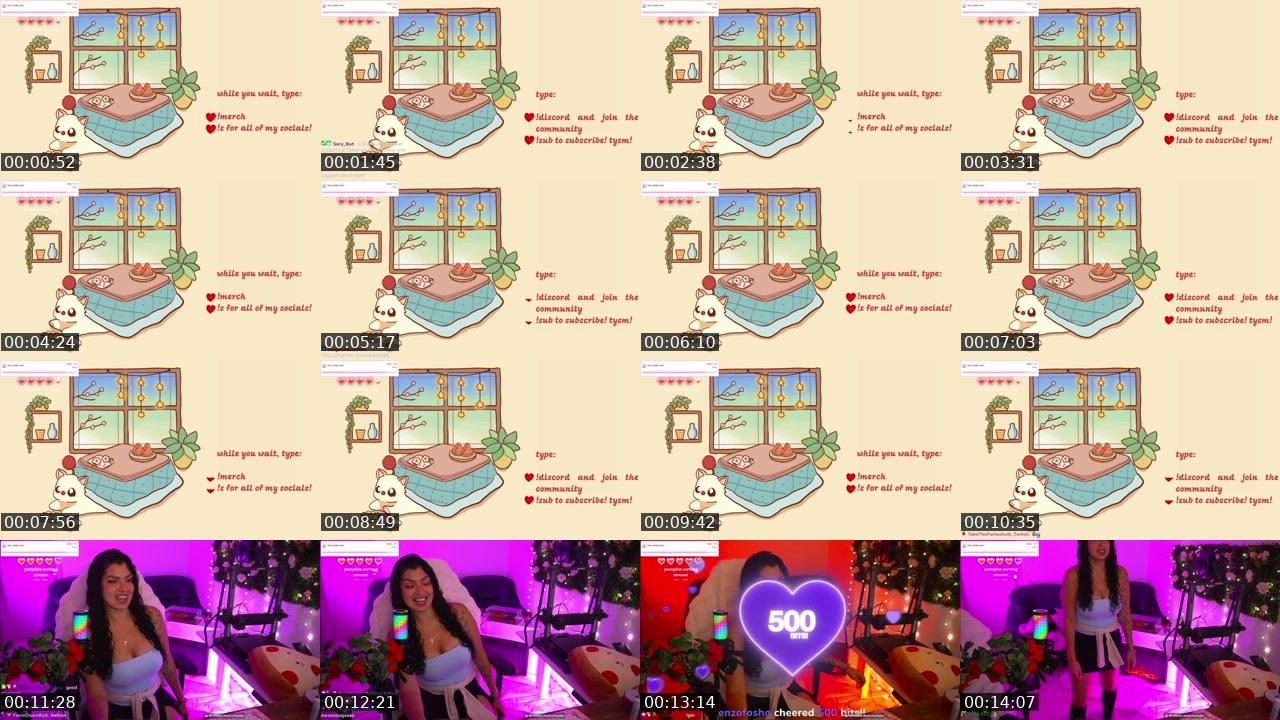 Contact-sheet preview of wolfee's Twitch recording