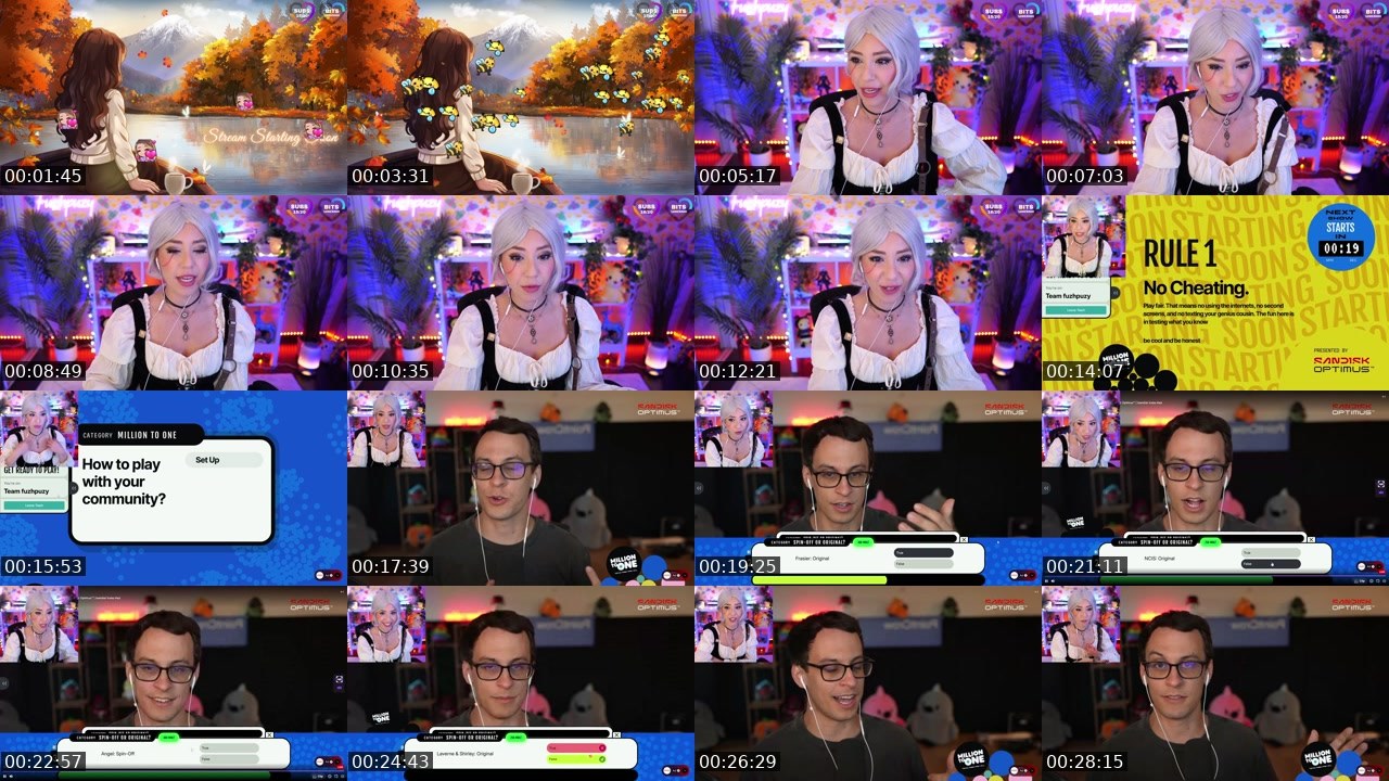 Contact-sheet preview of Fuzhpuzy's Twitch recording