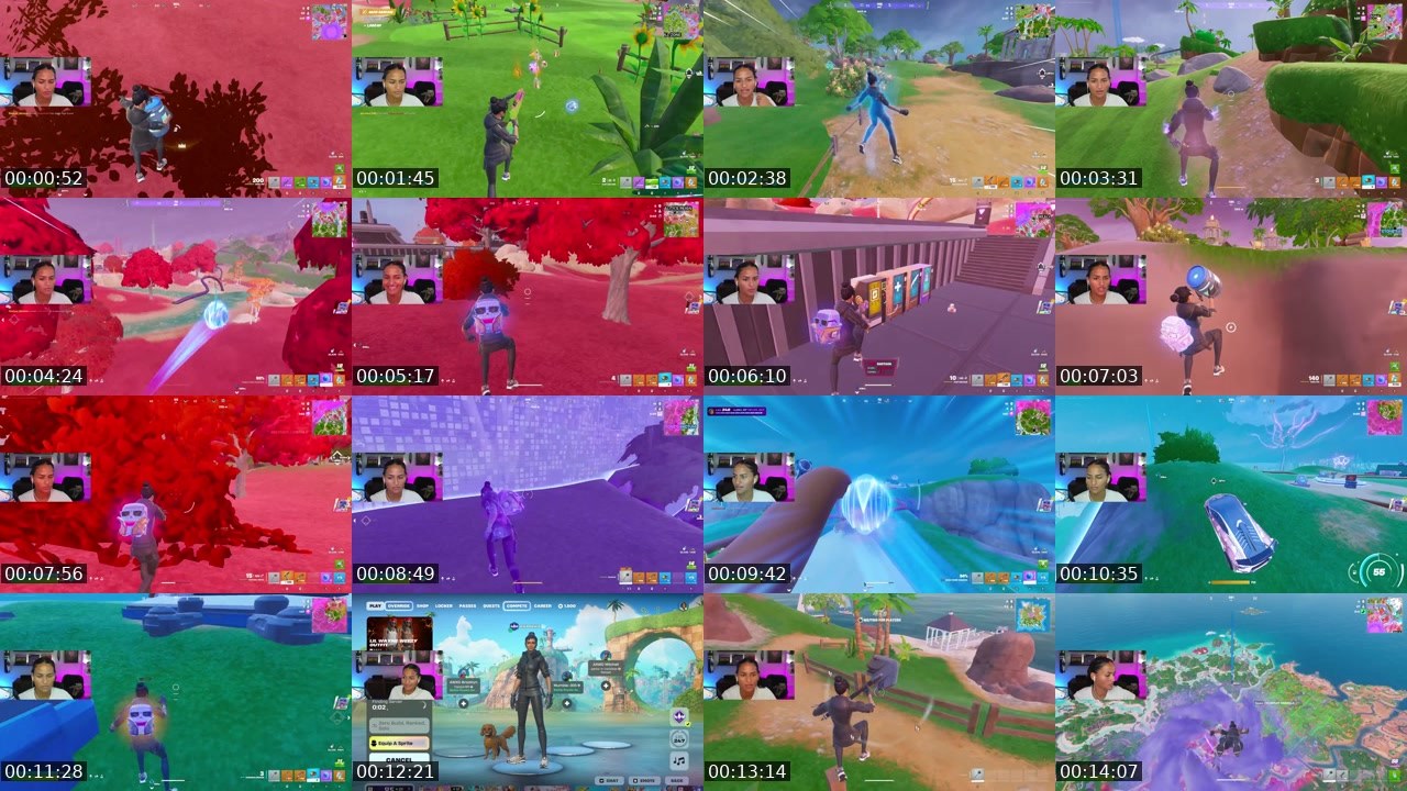 Contact-sheet preview of aweeewa's Twitch recording