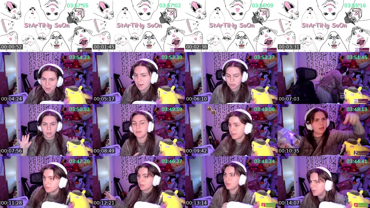 Contact-sheet preview of ilovecapybarasssss's Twitch recording