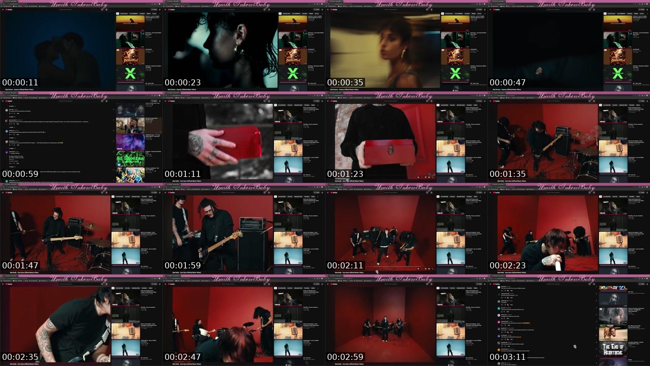 Contact-sheet preview of inkerzbaby's Twitch recording
