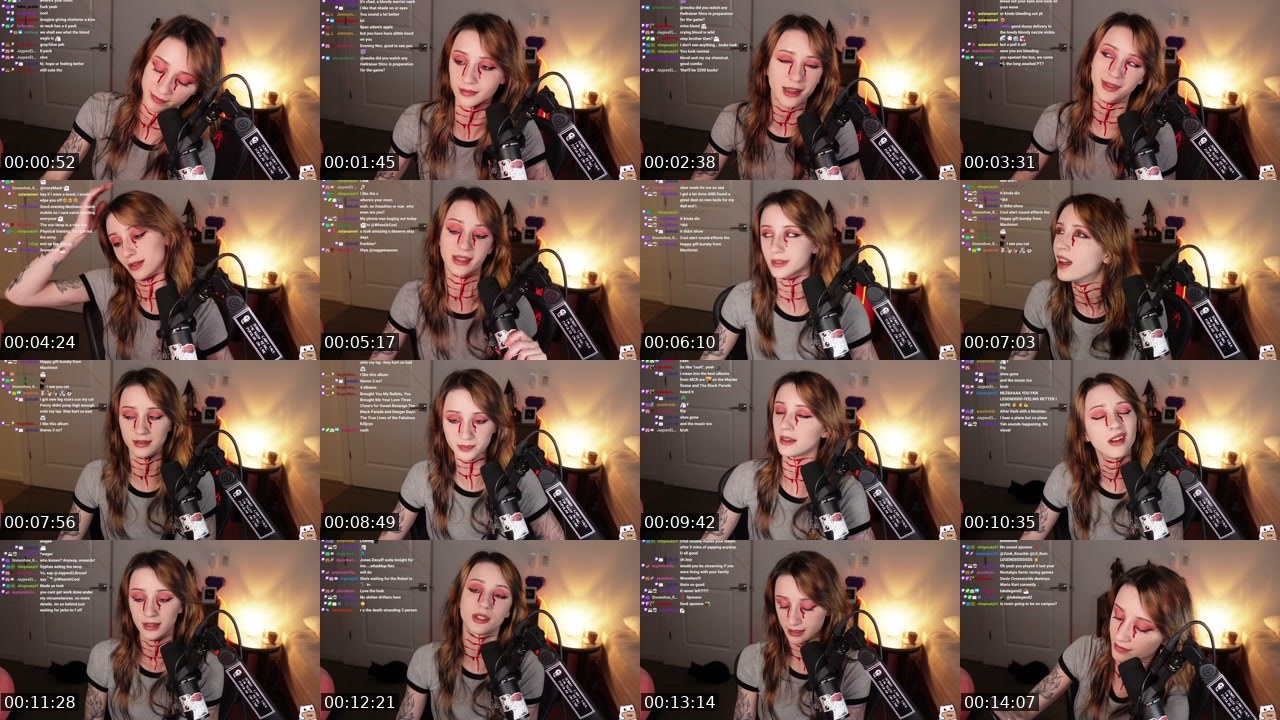 Contact-sheet preview of Nezba's Twitch recording