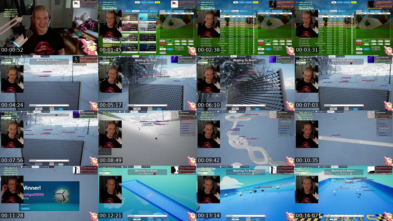 Contact-sheet preview of TheRoxiePop's Twitch recording