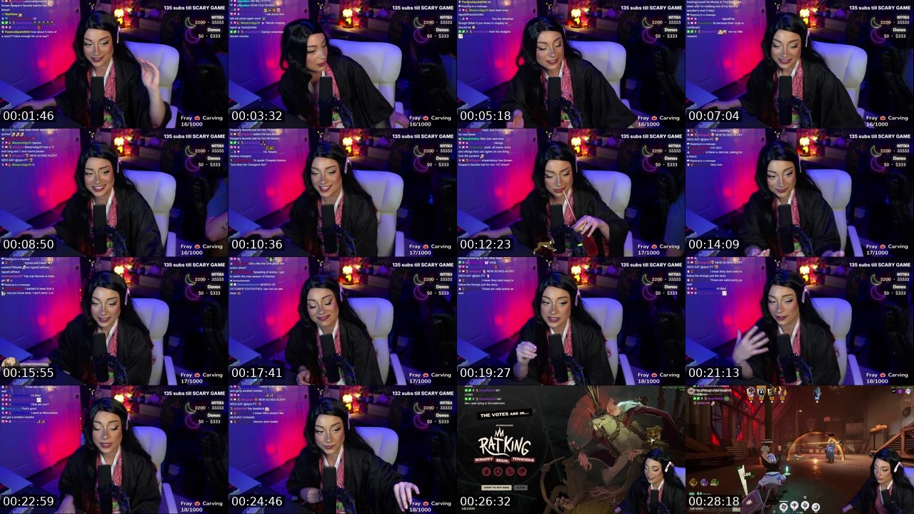 Contact-sheet preview of billygoat's Twitch recording