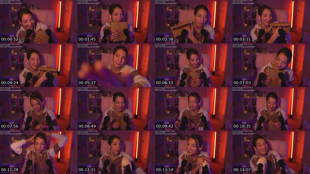 Contact-sheet preview of teanyheals's Twitch recording