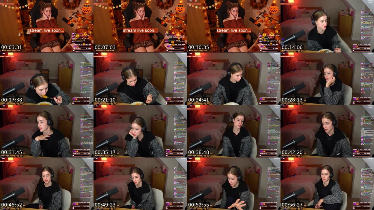 Contact-sheet preview of mira004's Twitch recording