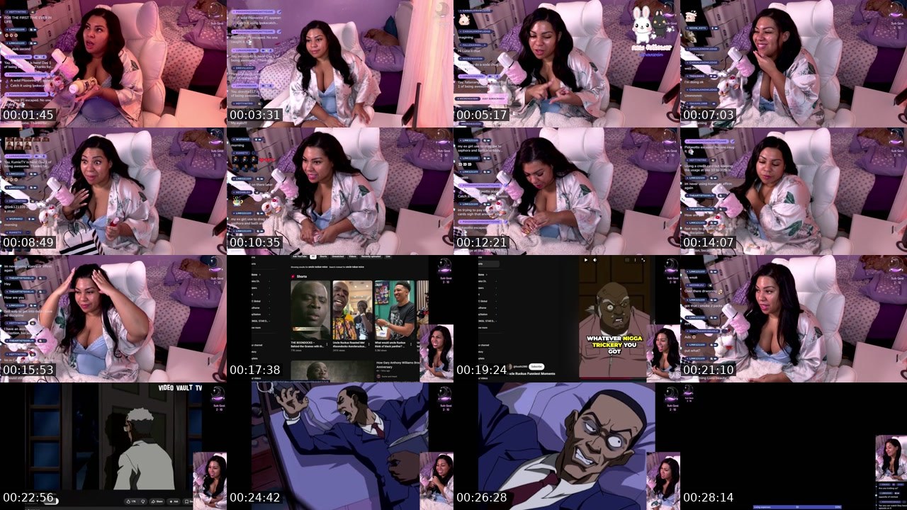 Contact-sheet preview of LunaHunBunn's Twitch recording