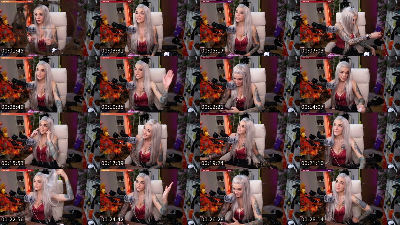 Contact-sheet preview of Freyja's Twitch recording