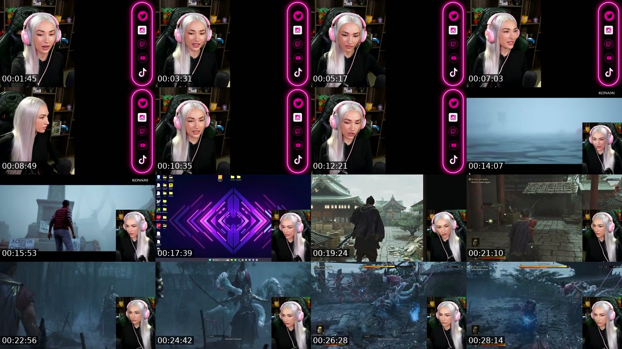 Contact-sheet preview of ParanoidPixi3_ZA's Twitch recording