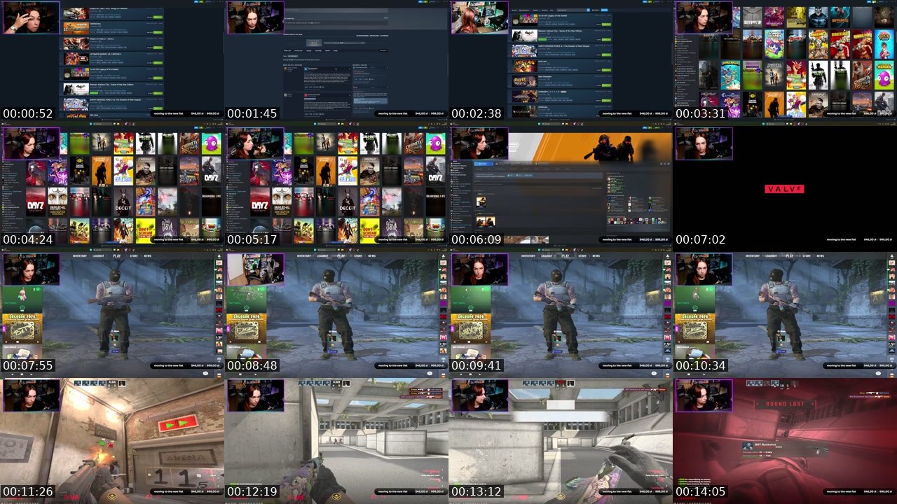 Contact-sheet preview of AlisonSHere's Twitch recording