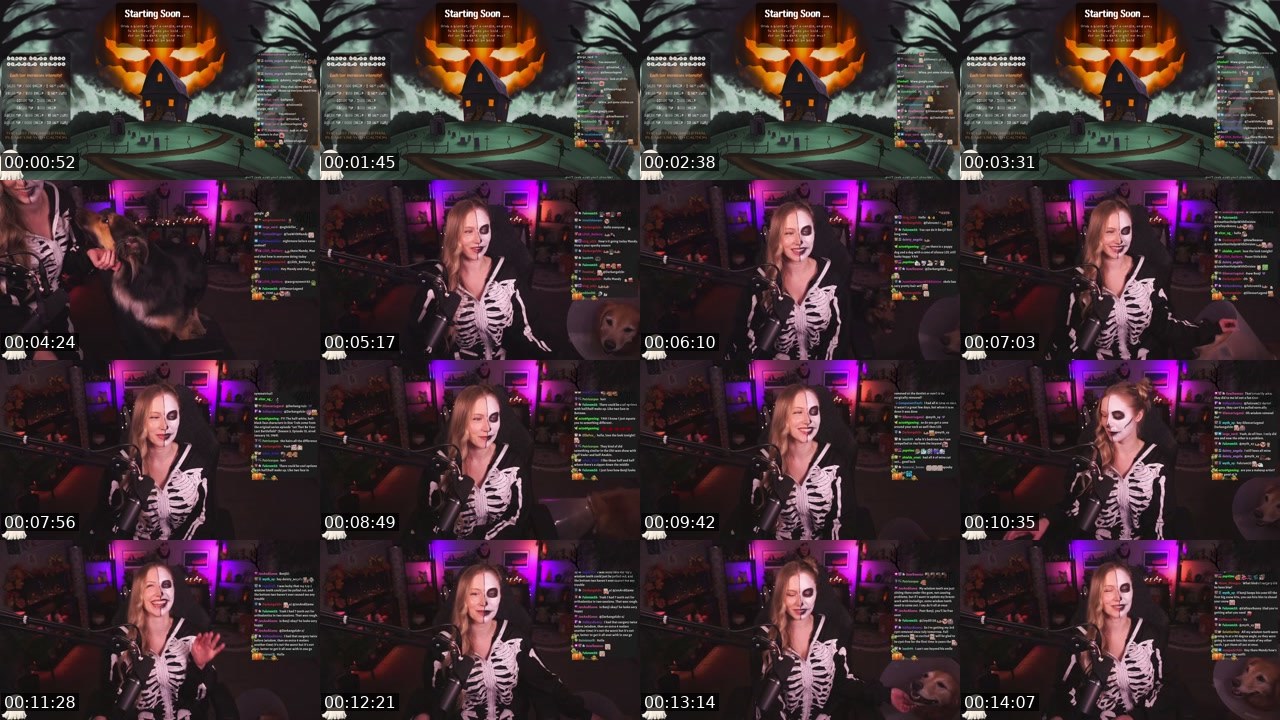 Contact-sheet preview of TeaWithMandy's Twitch recording
