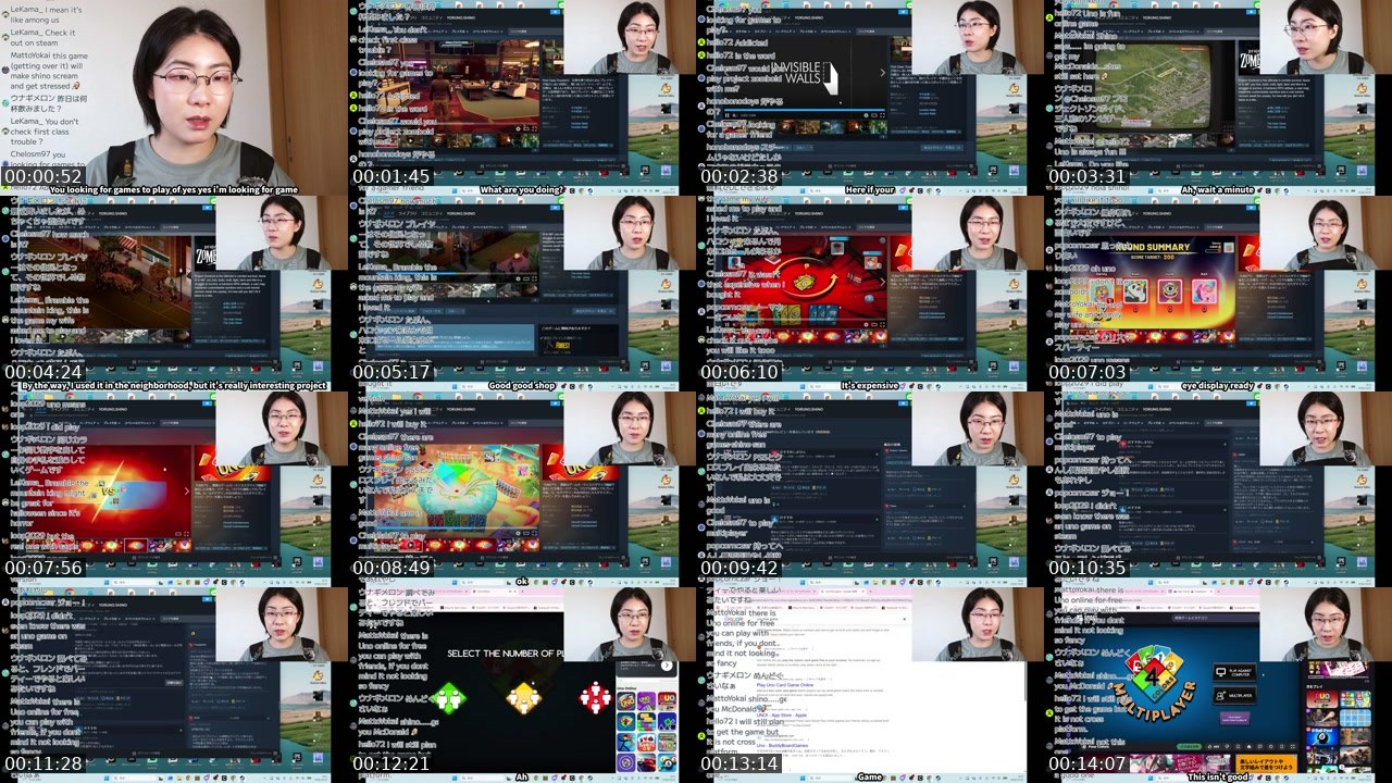 Contact-sheet preview of yoruno_shino's Twitch recording