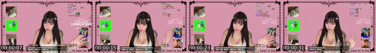 Contact-sheet preview of Dinah's Twitch recording