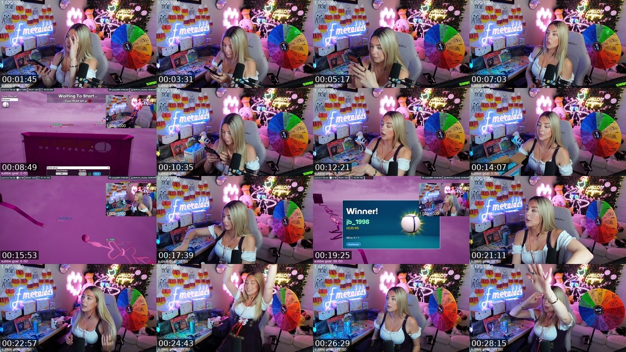 Contact-sheet preview of emeraldds's Twitch recording