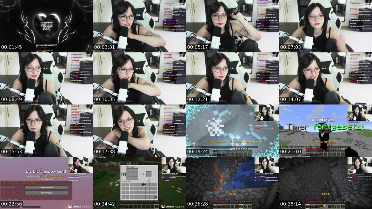 Contact-sheet preview of Weeelpe's Twitch recording