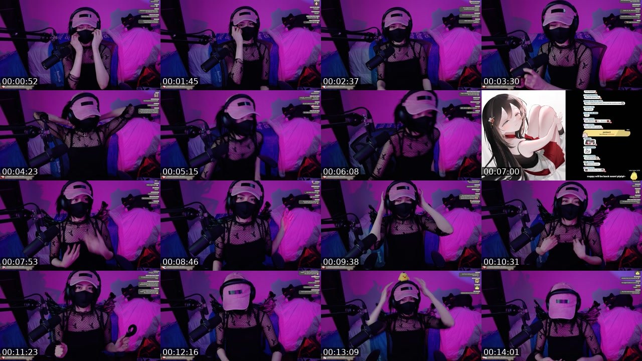 Contact-sheet preview of CaptainCuppyCake's Twitch recording