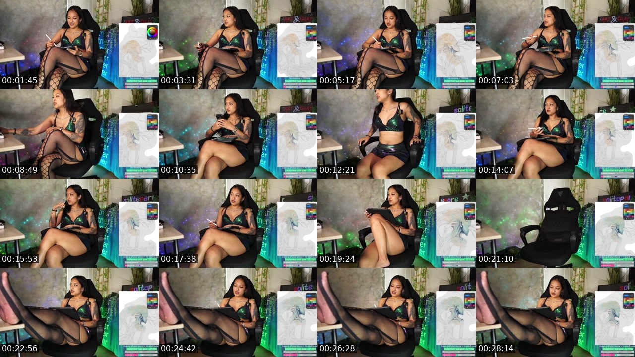 Contact-sheet preview of zazoge's Twitch recording
