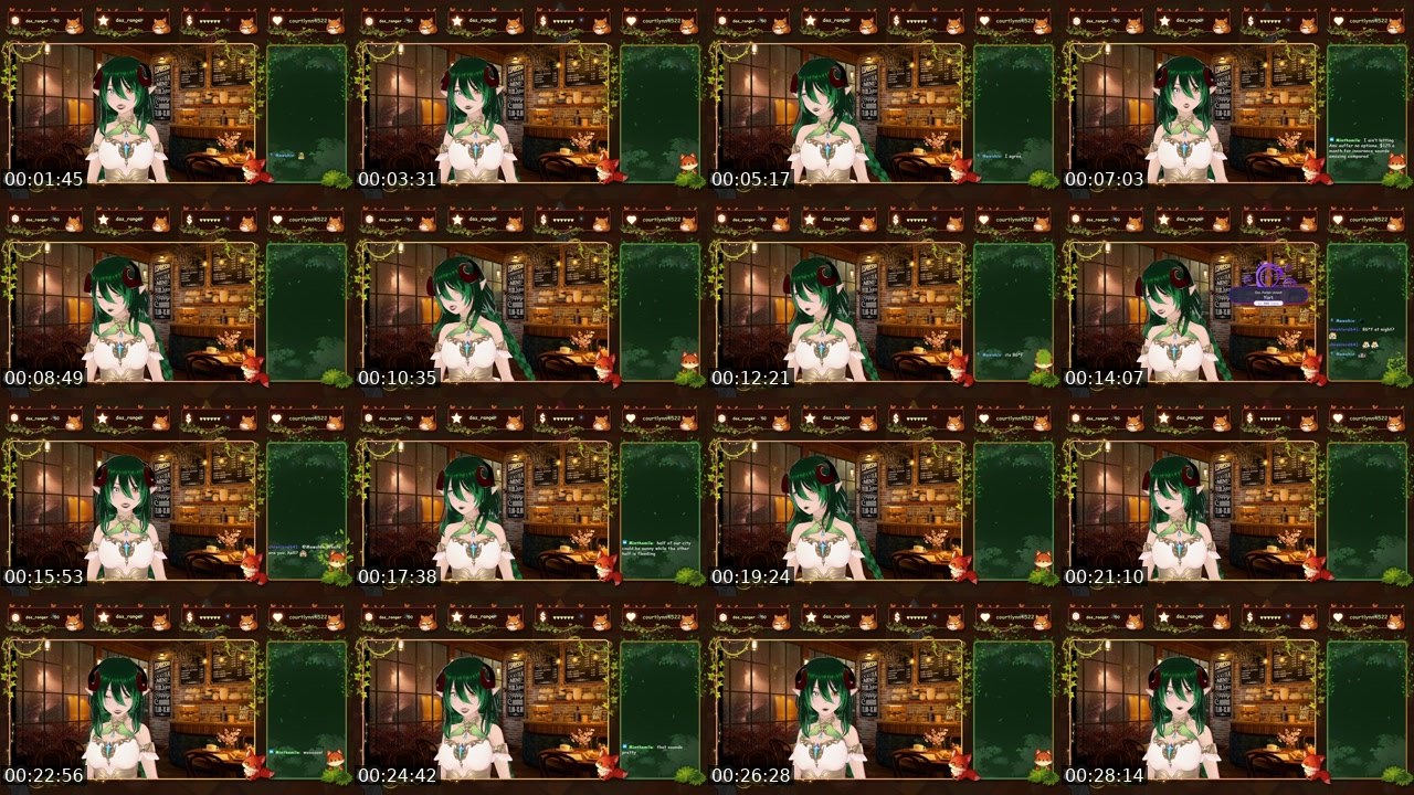 Contact-sheet preview of Amirylis's Twitch recording