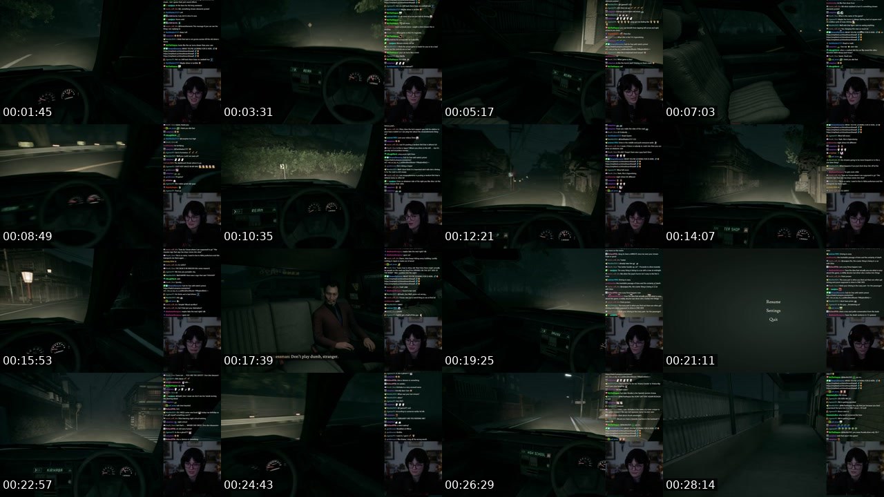 Contact-sheet preview of shira's Twitch recording