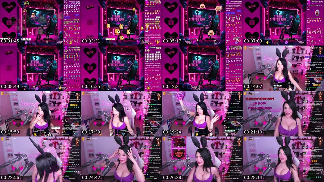 Contact-sheet preview of diamalilth's Twitch recording