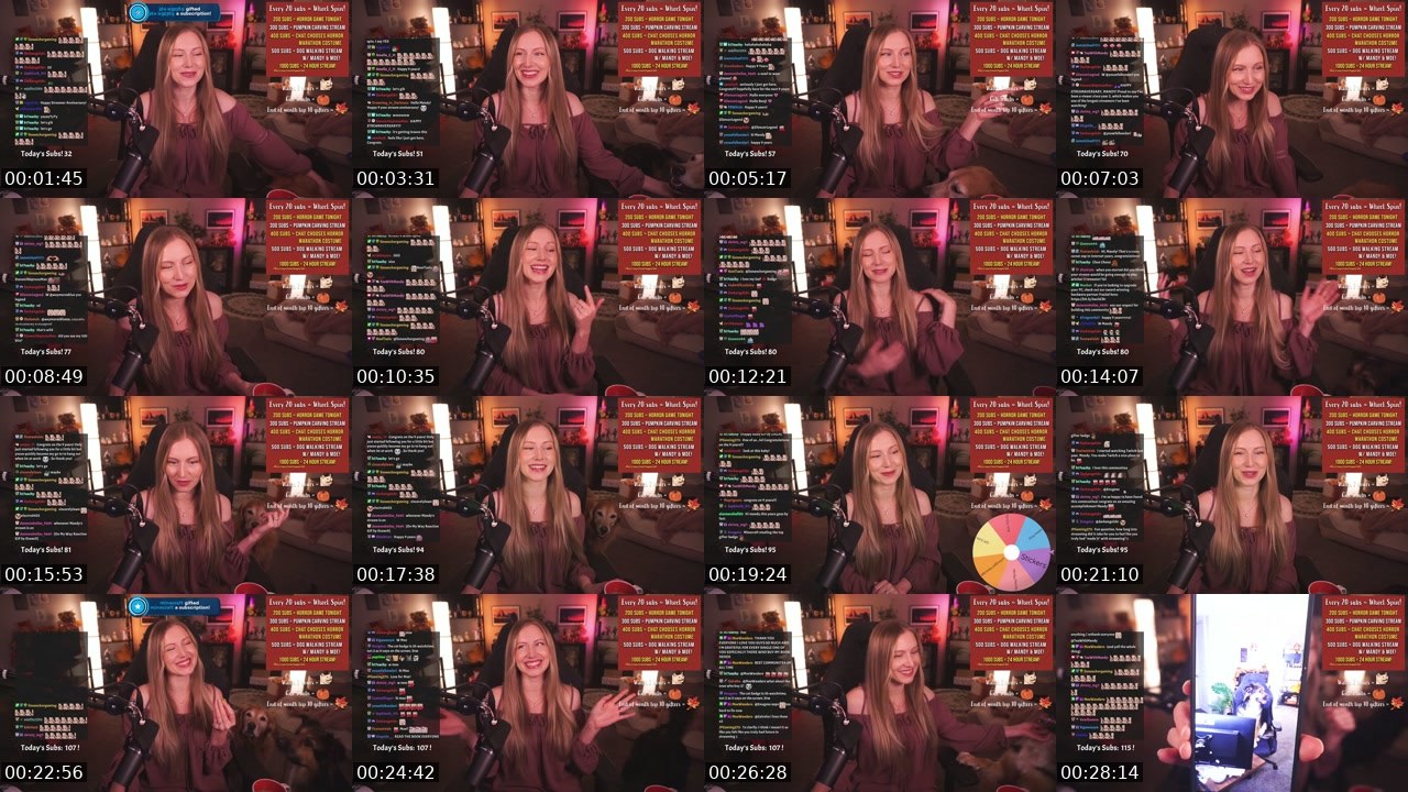Contact-sheet preview of TeaWithMandy's Twitch recording
