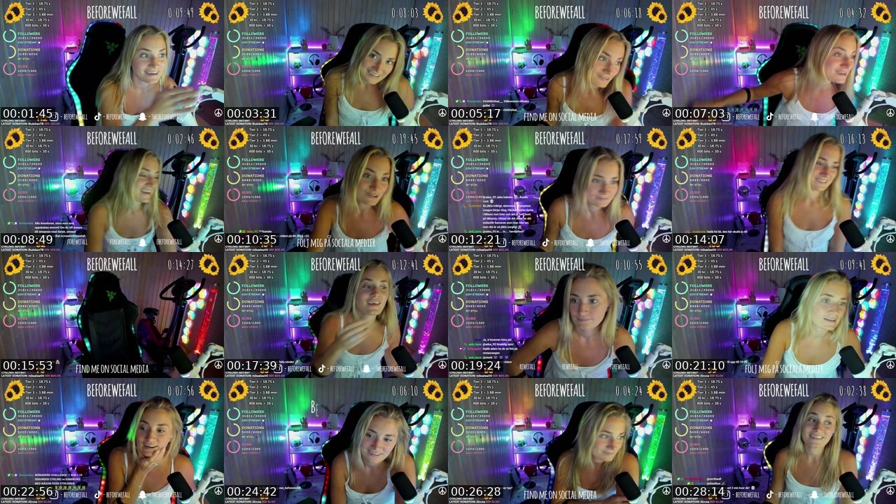 Contact-sheet preview of SWE_Beforewefall's Twitch recording