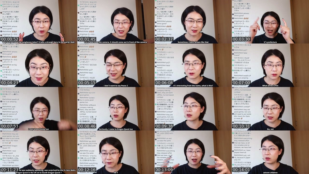 Contact-sheet preview of yoruno_shino's Twitch recording