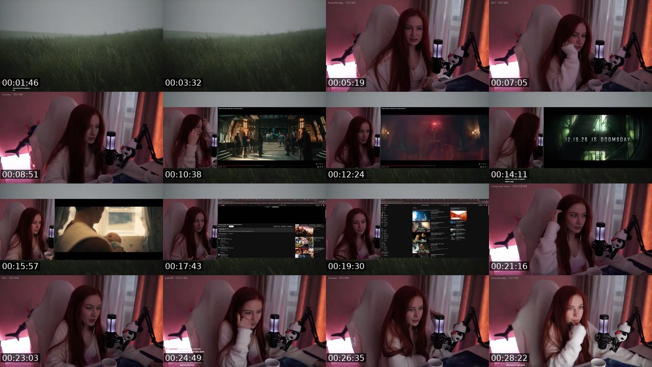 Contact-sheet preview of MissAlina23's Twitch recording