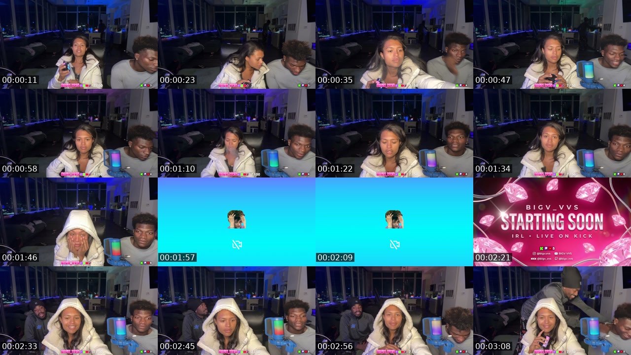 Contact-sheet preview of BIGV_VVS's Twitch recording
