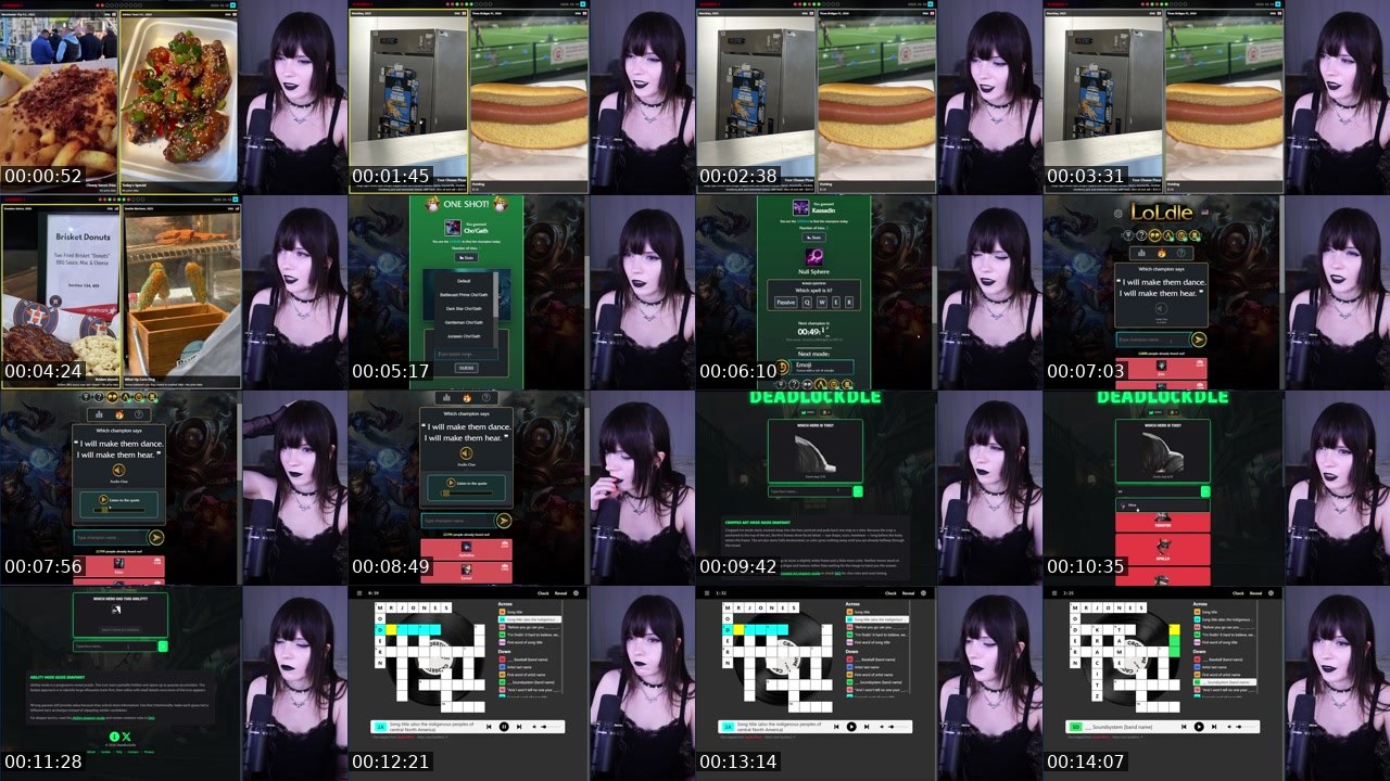 Contact-sheet preview of MafiaJinx's Twitch recording