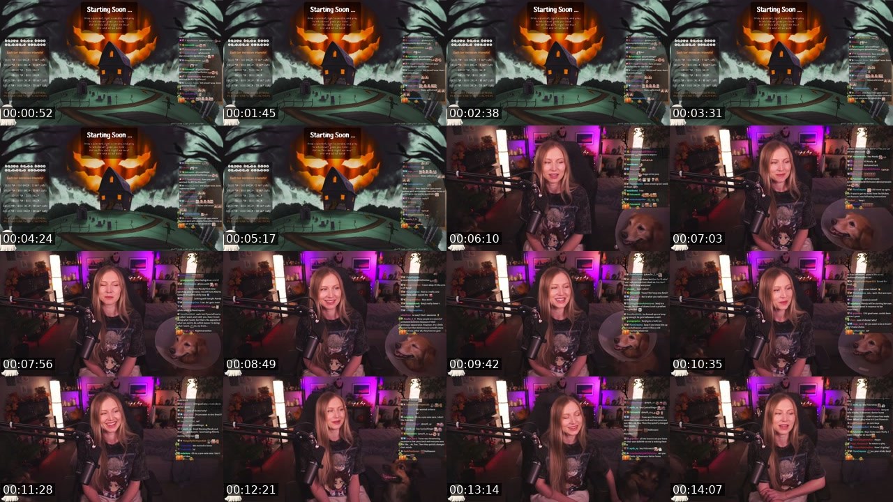 Contact-sheet preview of TeaWithMandy's Twitch recording