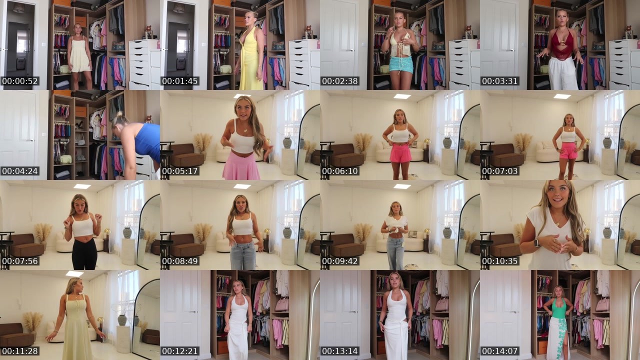 Contact-sheet preview of NonStopFashion's Twitch recording