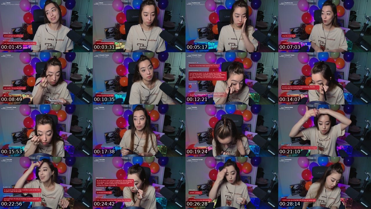 Contact-sheet preview of Natspresso's Twitch recording
