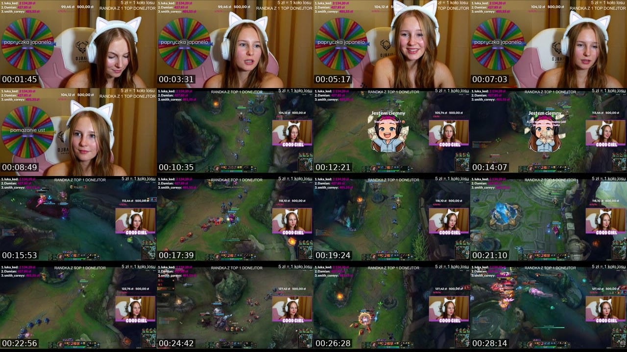Contact-sheet preview of polandgoodgirl's Twitch recording