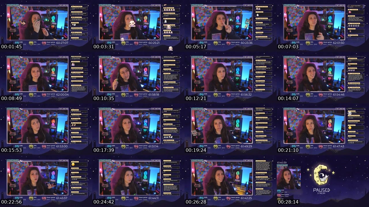 Contact-sheet preview of Derna's Twitch recording
