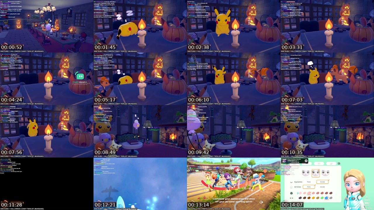 Contact-sheet preview of ARUUU's Twitch recording