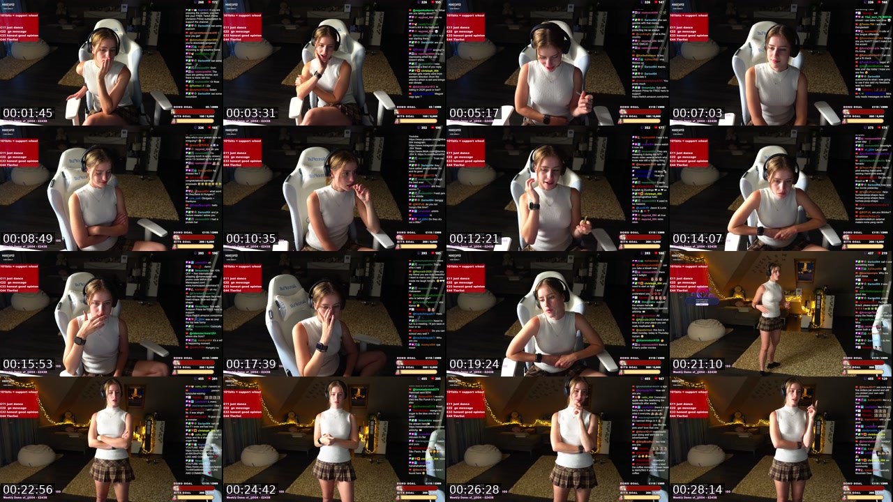 Contact-sheet preview of mira004's Twitch recording