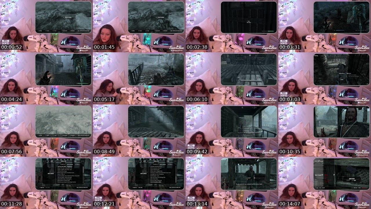 Contact-sheet preview of sunnibae's Twitch recording