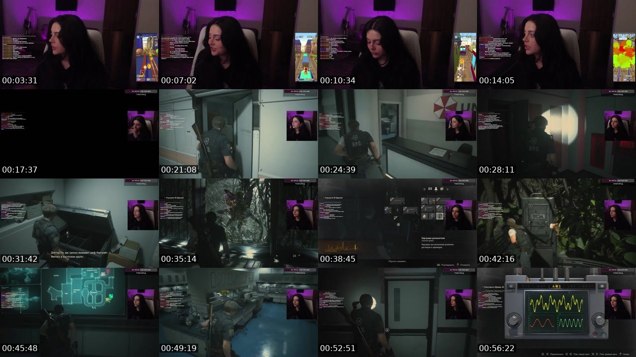 Contact-sheet preview of bourbonya's Twitch recording