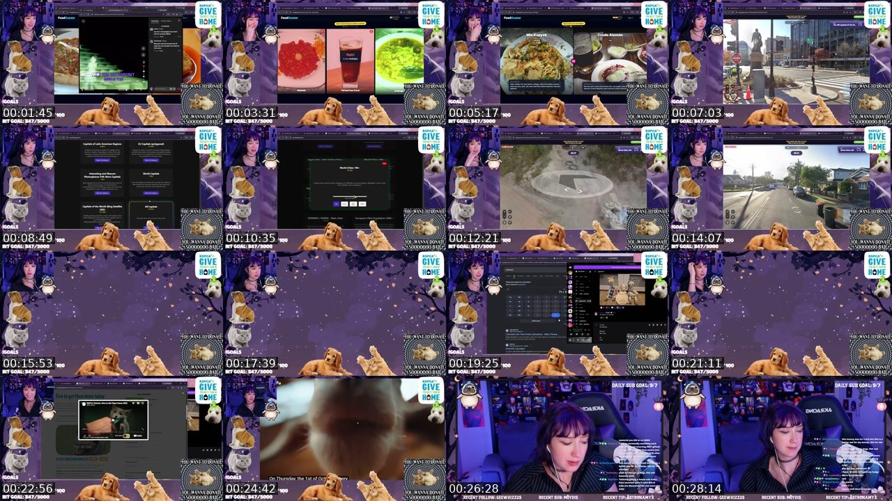 Contact-sheet preview of Corvina's Twitch recording