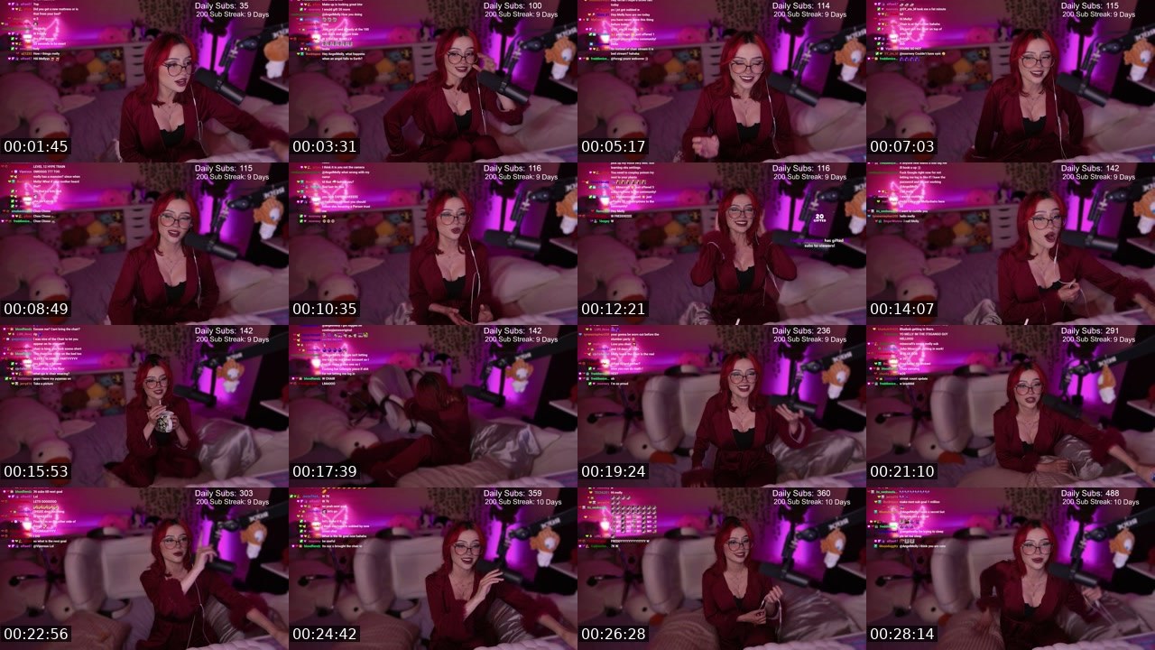 Contact-sheet preview of AngelMelly's Twitch recording