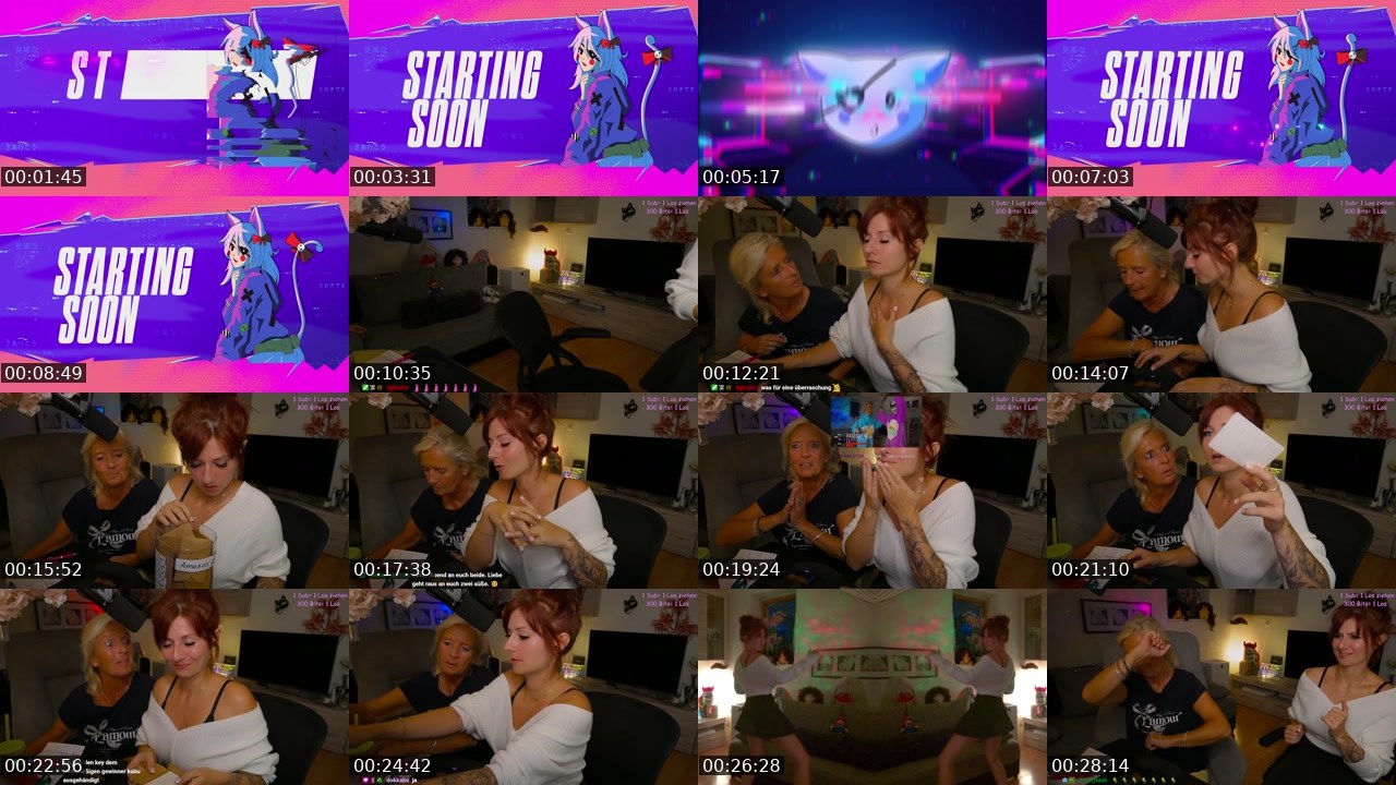 Contact-sheet preview of Nique_TV's Twitch recording