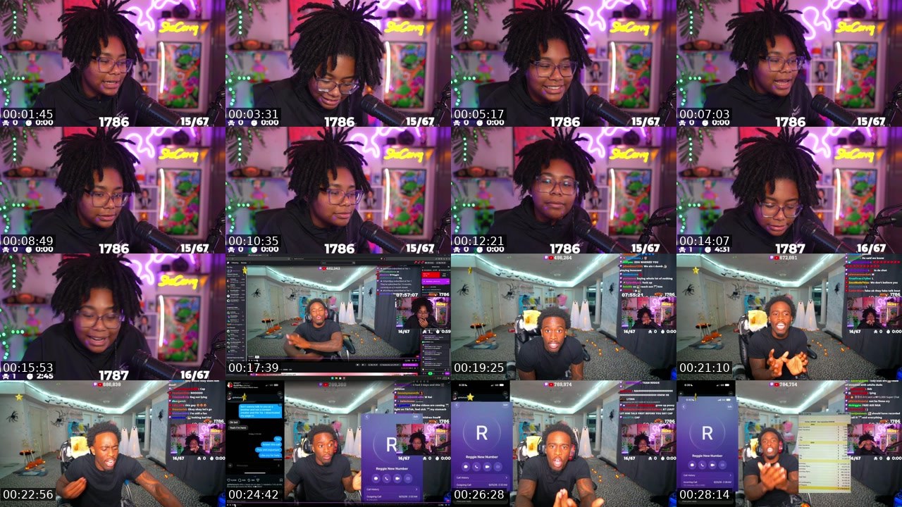 Contact-sheet preview of SheCarry's Twitch recording