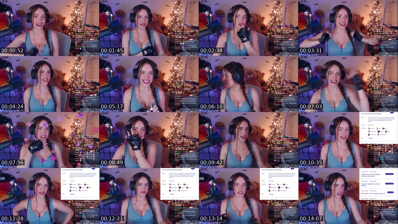 Contact-sheet preview of sreme's Twitch recording