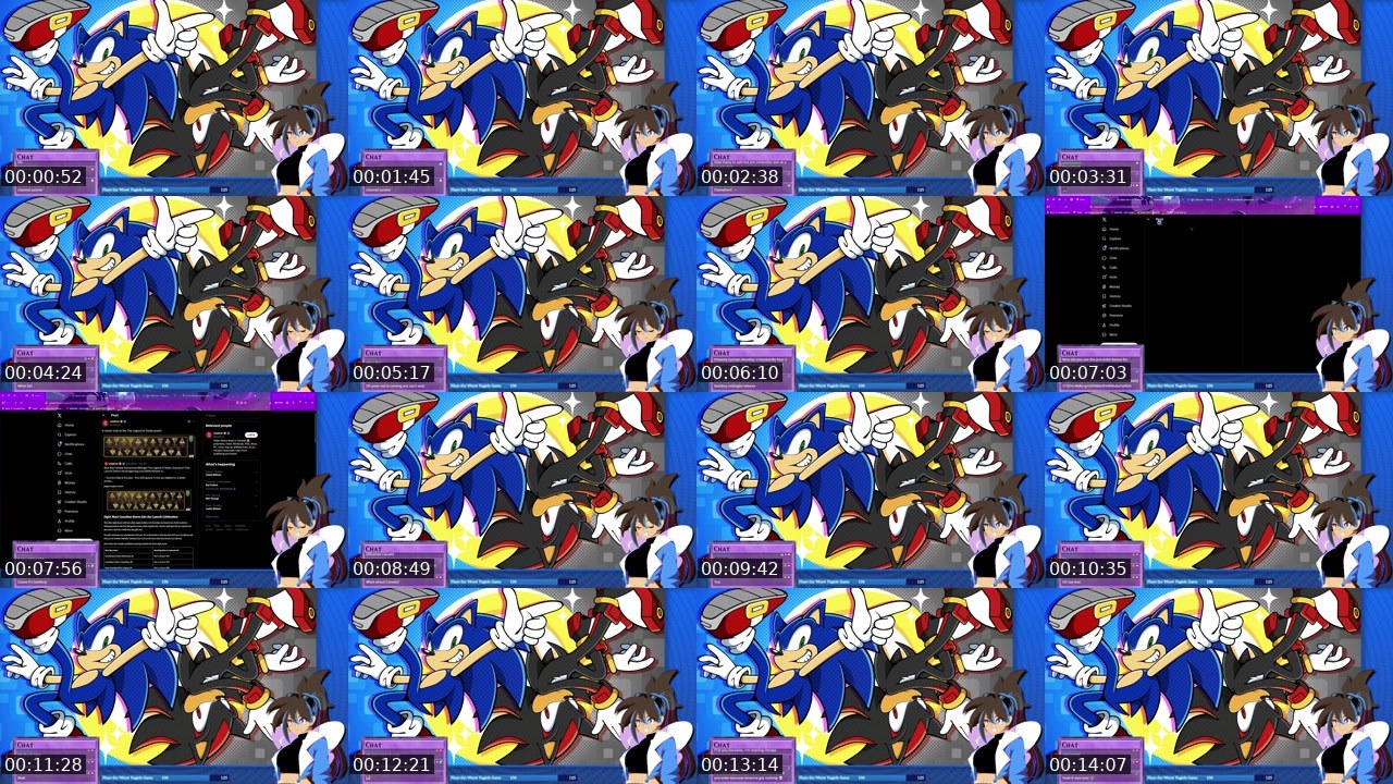 Contact-sheet preview of FlameAngel25's Twitch recording